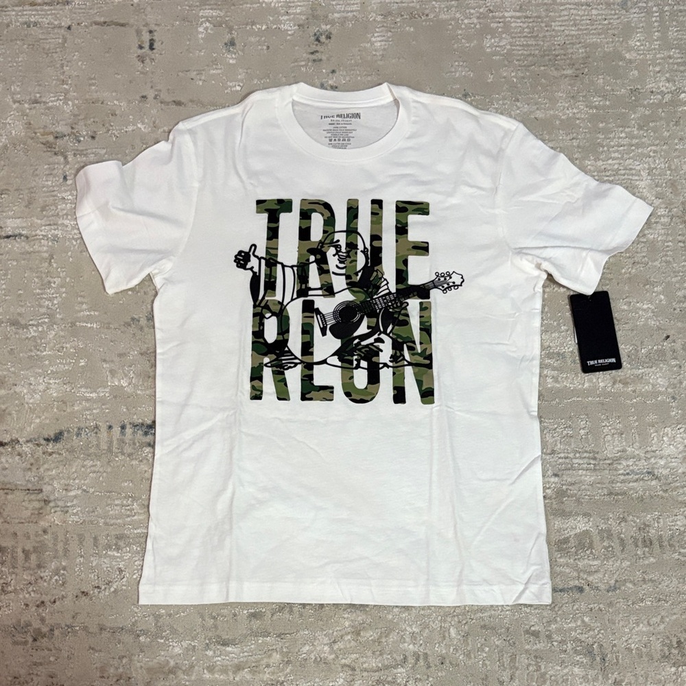 True Religion White Camo Graphic T-Shirt